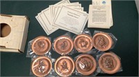 (8) Rockwell Copper Collector Plates  by Hamilton