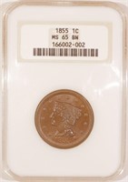 Gem Uncirculated 1855 Large Cent