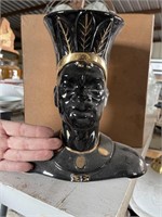1950's Blackamoor Ceramic Head Vase MId Century