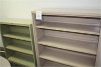 Metal cabinets and shelves