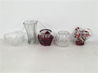 Lot of Fancy Glass Vases