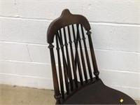 Mahogany Brace Back Side Chair