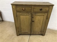 Antique Grain Painted Jelly Cupboard