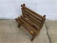 Childs Slatted Seat Bench