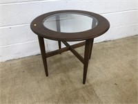 Circular Wooden End Table