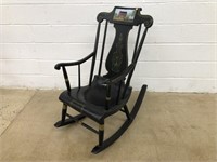 Vtg. Plank Seat Rocking Chair