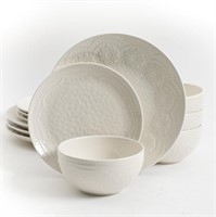Alemany 12-Piece Dinnerware Set, Linen / New