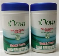 2 X 80 NOVA 75% ALCOHOL WIPES