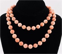 Pink Opaque Glass Beaded Necklace