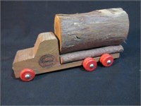 A Custom Crafted Wood Log Truck