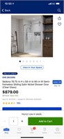 79”x60” sliding shower door