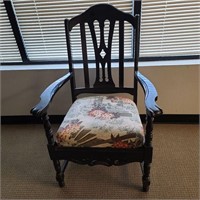 Oriental Tapestry Accent Chair
