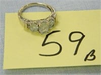 10kt Yellow Gold 2.3 gr. Ring with Light Blue
