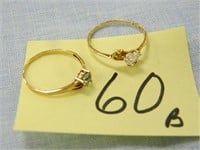 (2) 10kt Yellow Gold, 2.0gr. Majic Glow Rings with