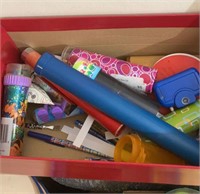 Box lot of miscellaneous toys and kaleidoscopes