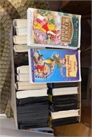 Box of Disney VHS tapes
