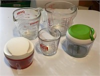 Measuring cups and kitchen items