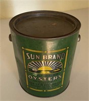 Sun brand oysters can. Has some dents but