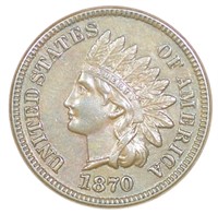 Very Choice AU 1870 Indian Cent