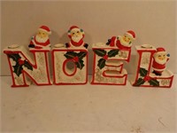 Vintage Santa Candle Holders
