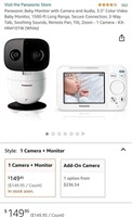 Panasonic Baby Monitor with Camera and Audio