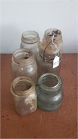 6 Pc. Vintage Mason Jars