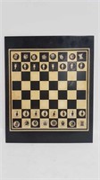 VINTAGE METAL CHESSBOARD WITH MAGNETIC PIECES