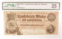 Confederate States. 1864 $500 Note
