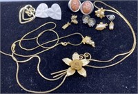 Assortment of necklaces and earrings