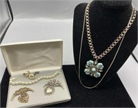 Elegant assortment of necklaces, earrings
