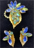 Brooch with matching earrings