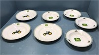 7 pieces John Deere plates,dishes