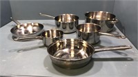 6 pieces stainless steel pan set