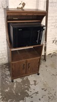 Emerson microwave with cart