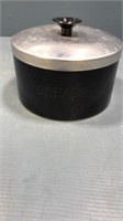 Grease container. Metal