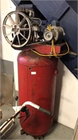 Red large air compressor