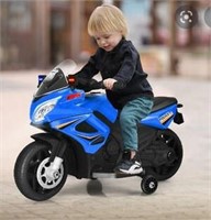 6V Kids 4-Wheel Ride On Police Motorcycle