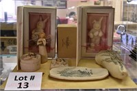 Snow Bunnies, Willow Tree, Art Pottery: