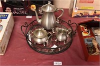 Pewter Tea Set: