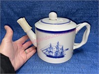 Spode England Blue Clipper tea pot