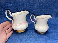 (2) Royal Albert England creamer pitchers