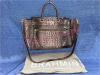 Brahmin leather purse (greyish pinkish) w/ bag
