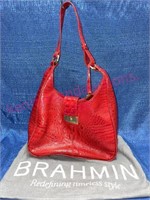Brahmin leather purse (red) w/ bag