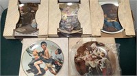 (5) Misc Norman Rockwell Collector Plates