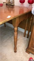 Maple drop-leaf dining table & 4 chairs