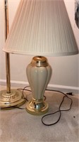 Brass floor lamp & table lamp
