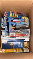Box lot of airplane magazines