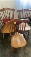 3 comb back Windsor chairs