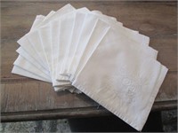 Set of 12 White Linen Napkins