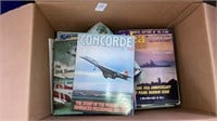 Boxlot books magazines airplanes sea classics